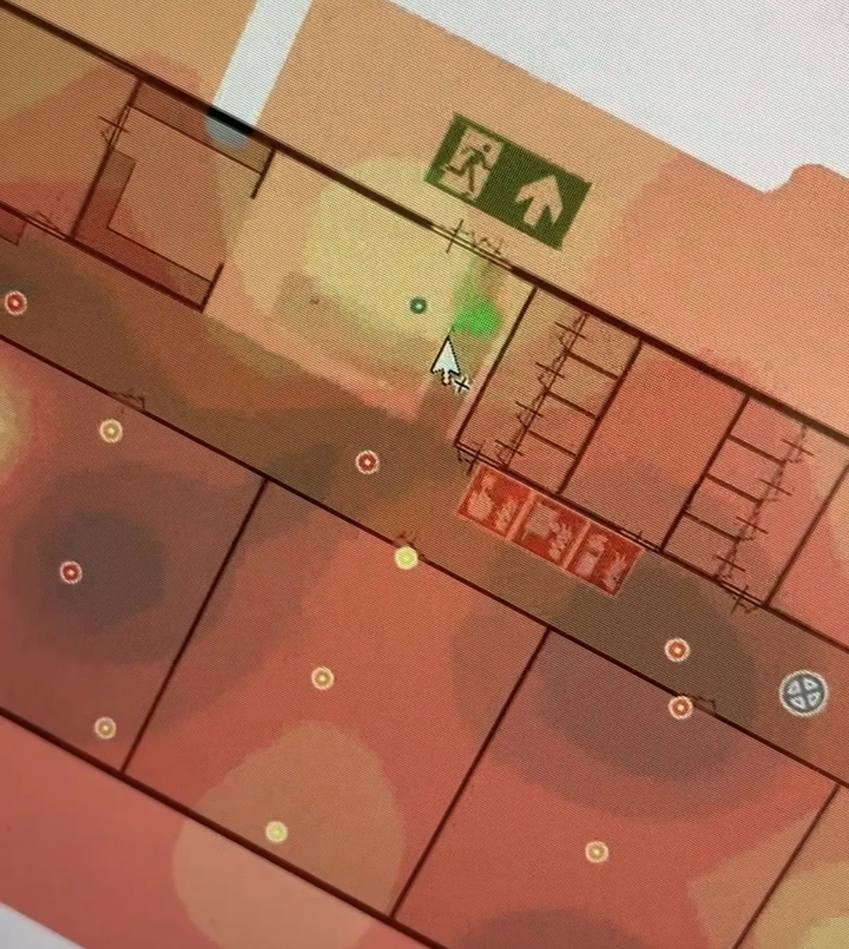 Wifi-dekkingsplan voor de drijvende kamers in Rotterdam, met het bereik per zone